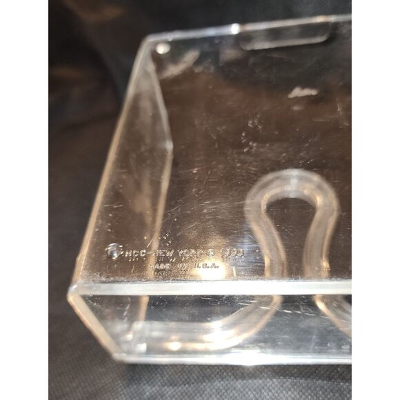 Vintage Rare 1970s Space Age Designs Lucite Clear Post Modern Napkin Holders Sta - Picture 6 of 13